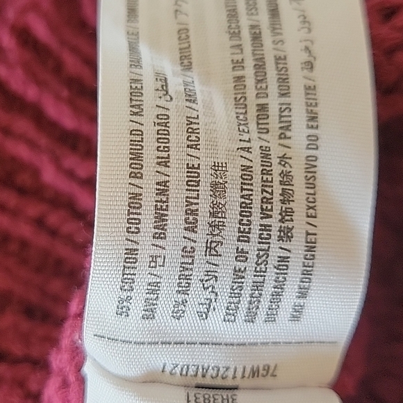 𝅺HOLLISTER Oversized Burgundy Sweather US L - Picture 6 of 10